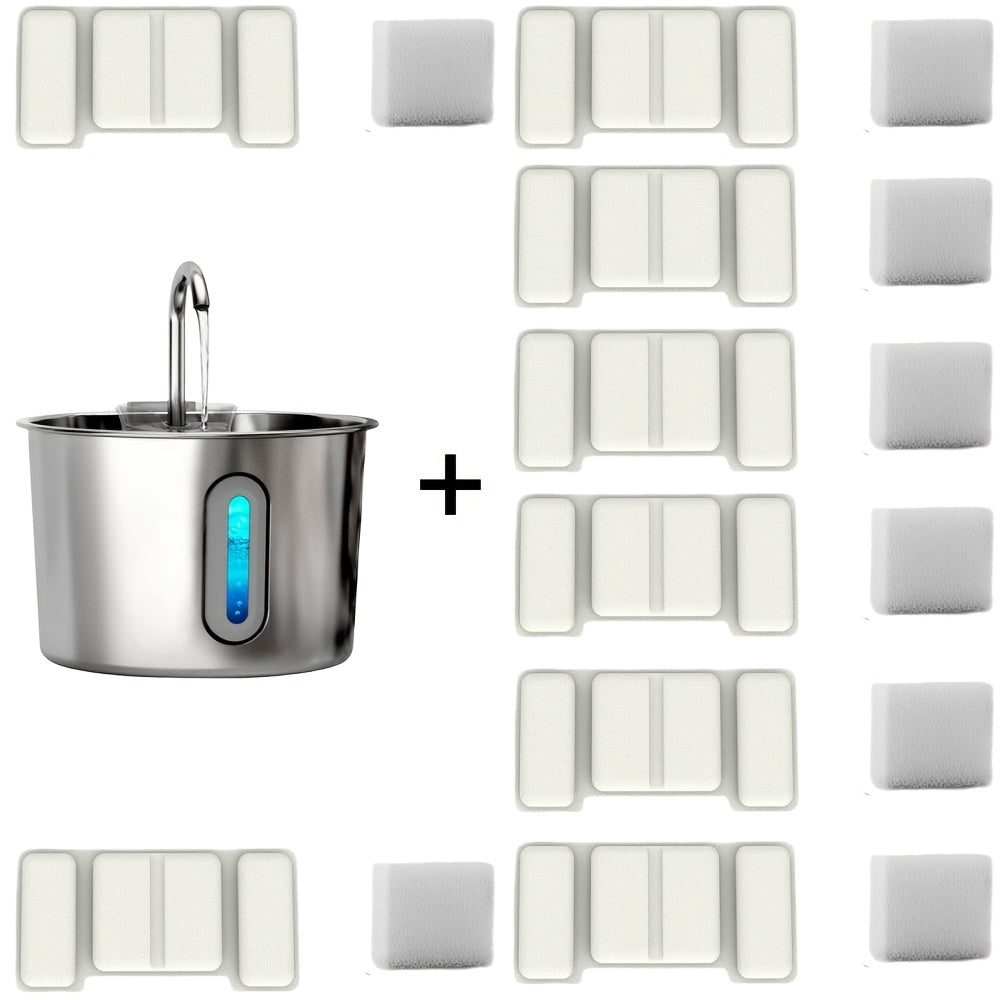 74oz Stainless Steel Cat Water Fountain, Ultra Quiet USB Powered Pet Drinking Fountain with Visible Water Level Window