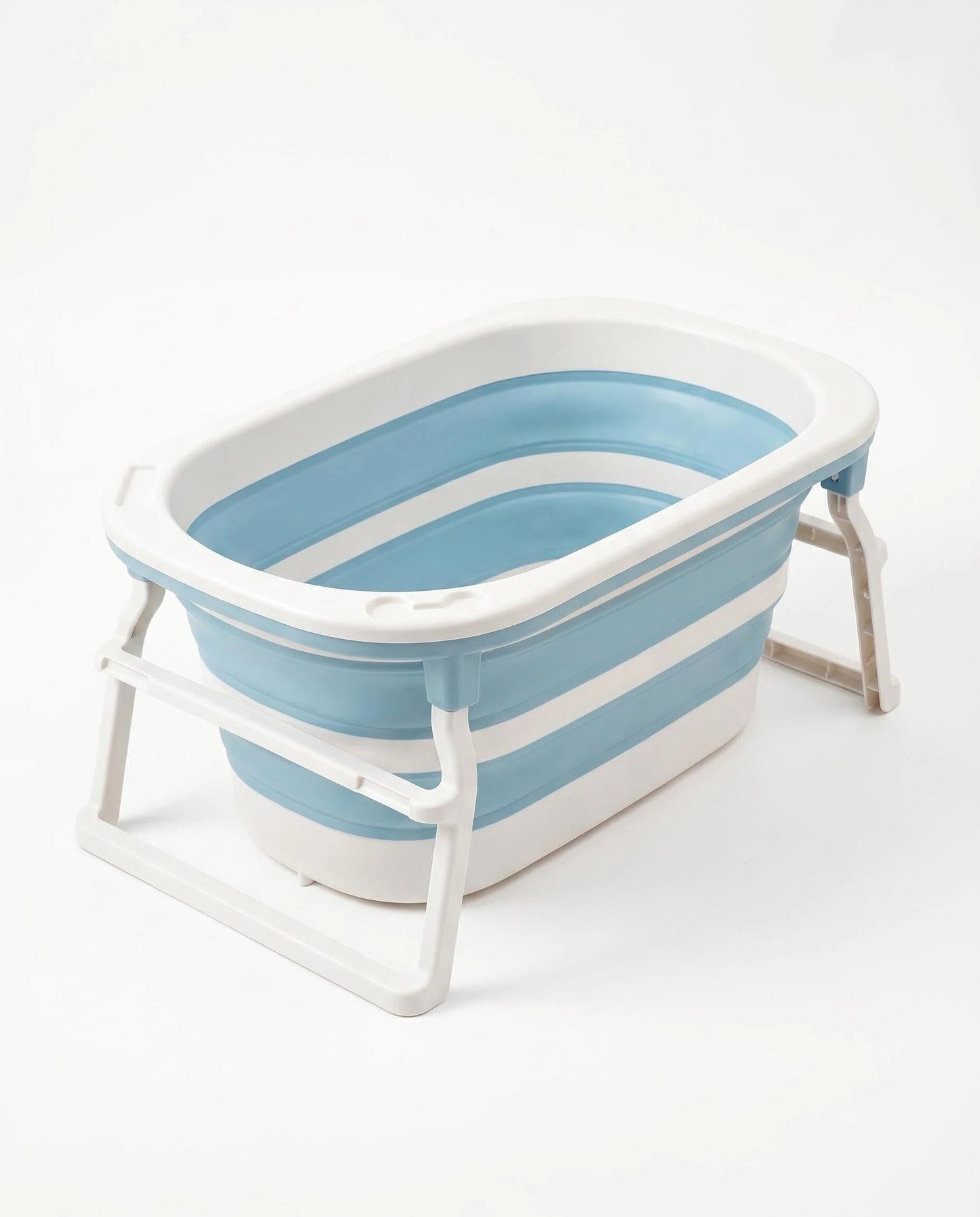 Foldable Collapsible Baby Bathtub with Support Stand, Portable Kids Bath Tub