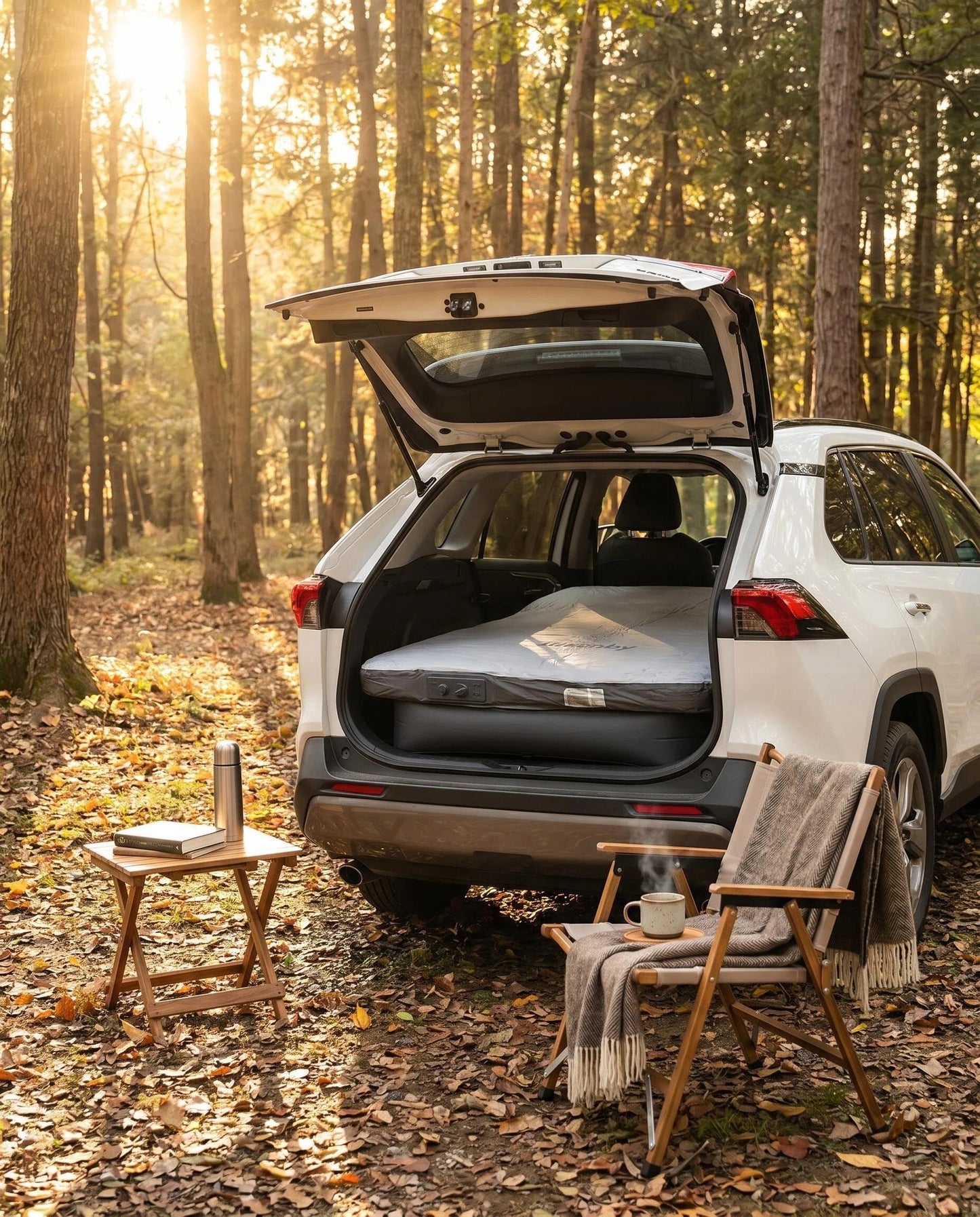 Built-in Pump SUV Trunk Inflatable Car Air Mattress for Outdoor Camping
