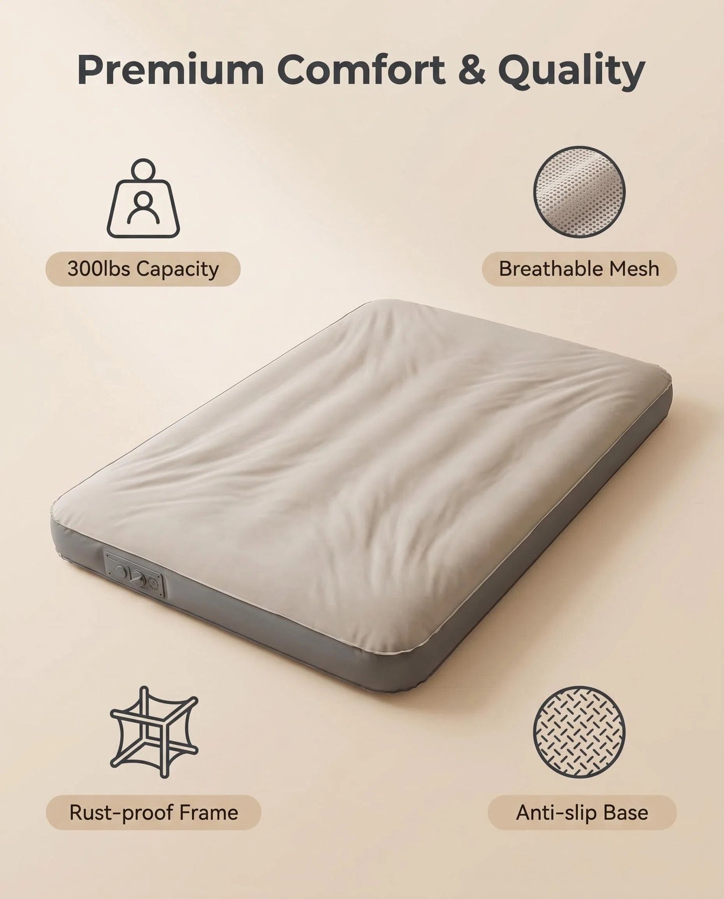 Built-in Pump SUV Trunk Inflatable Car Air Mattress for Outdoor Camping